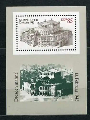 DDR Block 80          **  mint      (20584) ( Jahr: 1985 )