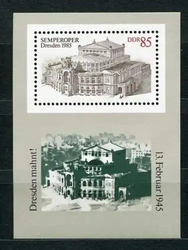 DDR Block 80          **  mint      (20583) ( Jahr: 1985 )