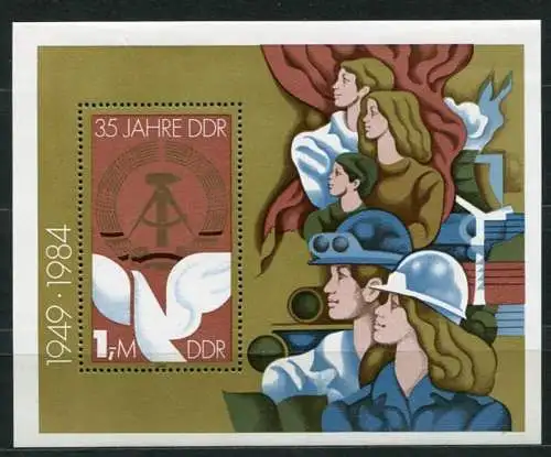 (20575) DDR Nr.2902  Block 79          **  postfrisch