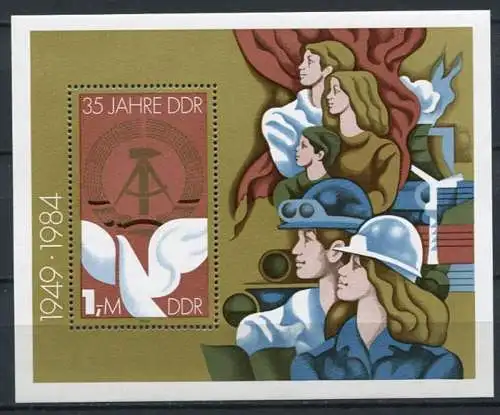 (20574) DDR Nr.2902  Block 79          **  postfrisch