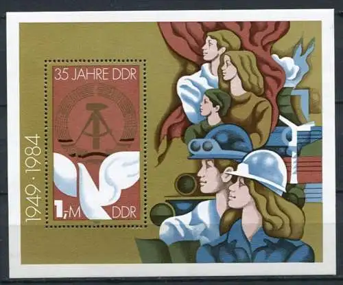 (20573) DDR Nr.2902  Block 79          **  postfrisch