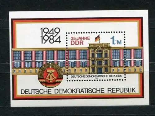 DDR Block 77          **  mint      (20568) ( Jahr: 1984 )