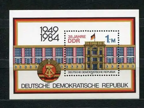 DDR Block 77          **  mint      (20566) ( Jahr: 1984 )