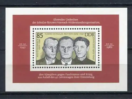 (20539) DDR Nr.2782  Block 70           **  postfrisch