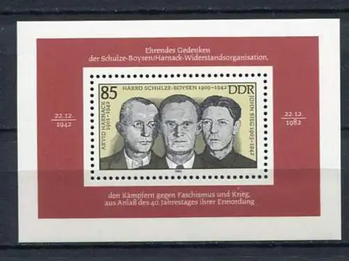 (20537) DDR Nr.2782  Block 70           **  postfrisch