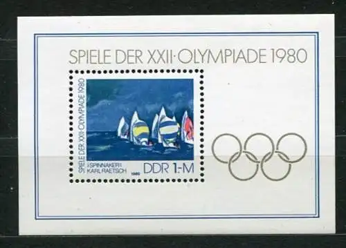 DDR Block 60          **  mint       (20478) ( Jahr: 1980 )