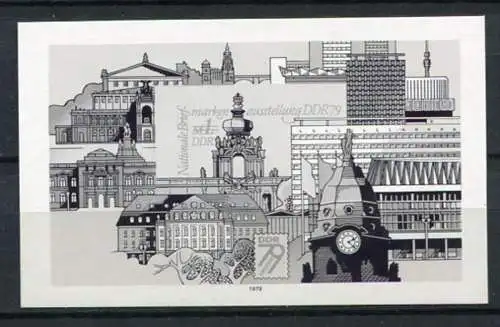 (20464) DDR Block 55 Schwarzdruck           (*)     postfrisch ohne Gummierung