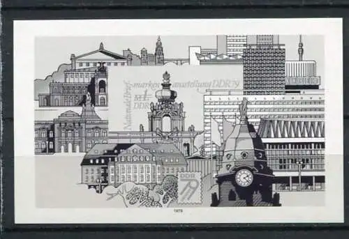 (20463) DDR Block 55 Schwarzdruck           (*)      postfrisch ohne Gummierung