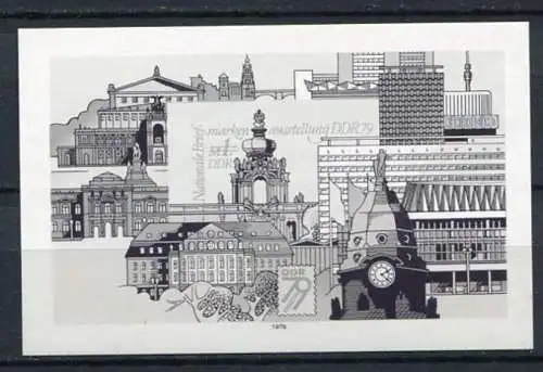 (20462) DDR Block 55 Schwarzdruck           (*)       postfrisch ohne Gummierung