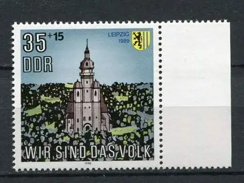 DDR Nr.3315     **  mint      (20363) ( Jahr: 1990 ) Rand
