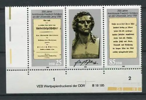 (20304) DDR Nr.3254/5 Streifen      **  postfrisch  Eckrand DV