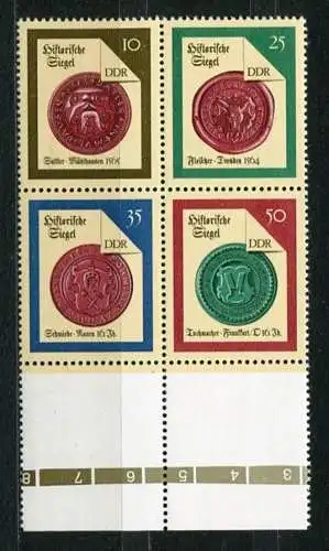 (20178) DDR Nr.3156/9 Viererblock   **  postfrisch  Rand