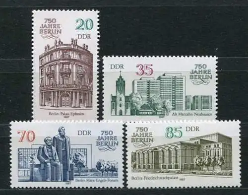 DDR Nr.3071/4        **  mint      (20126) ( Jahr: 1987 )