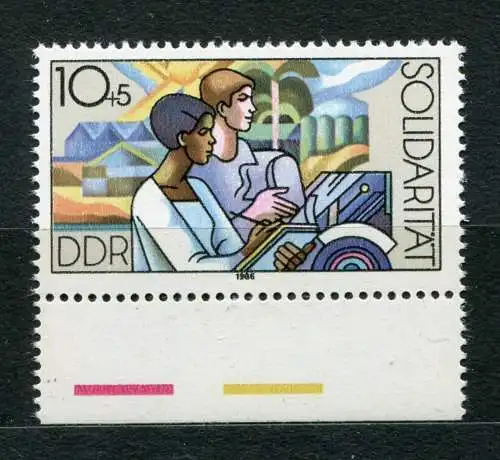 DDR Nr.3054        **  mint      (20110) ( Jahr: 1986 ) Rand