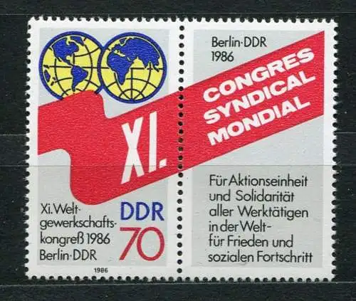 (20099) DDR Nr.3049 Zf         **  postfrisch