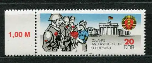 (20081) DDR Nr.3037         **  postfrisch  Rand