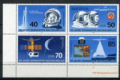 (20050) DDR Nr.3005/8          **  postfrisch  Eckrand