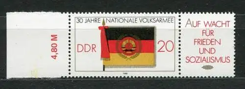 (20042) DDR Nr.3001 Zf          **  postfrisch  Rand