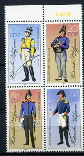 (20035) DDR Nr.2997/3000 II Viererblock         **  postfrisch  Rand