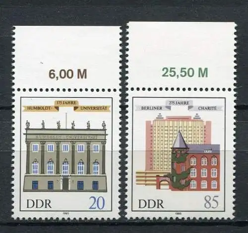 (20025) DDR Nr.2980/1         **  postfrisch  Rand