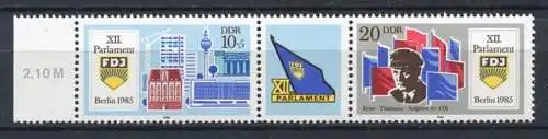 (19983) DDR Nr.2947/8 Streifen          **  postfrisch  Rand