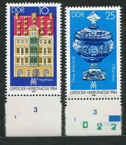 DDR Nr.2891/2           **  mint       (19928) ( Jahr: 1984 ) Rand