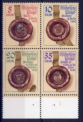 (9067) DDR Nr.2884/7 Viererblock           **  postfrisch  Rand