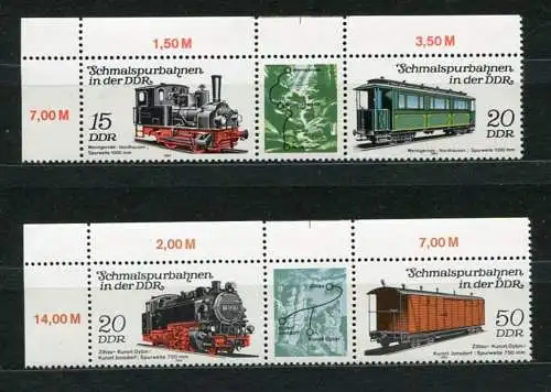 (19826) DDR Nr.2792/3 Streifen           **  postfrisch  Eckrand