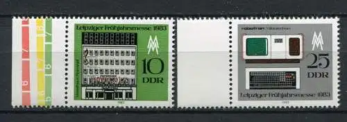 (19809) DDR Nr.2779/80           **  postfrisch  Rand