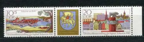 DDR Nr.2722/3 Streifen             **  mint       (19757) ( Jahr: 1982 )