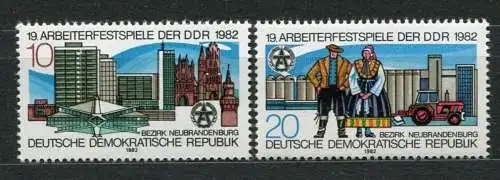 (19743) DDR Nr.2706/7             **  postfrisch