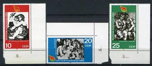 (19734) DDR Nr.2699/2701   **  postfrisch   Eckrand