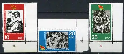 DDR Nr.2699/2701   ** mint   (19734)  (Jahr:1982) Eckrand