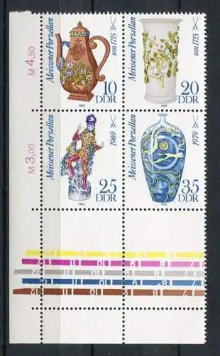 (19714) DDR Nr.2667/70 L  Viererblock            **  postfrisch  Leerfeld