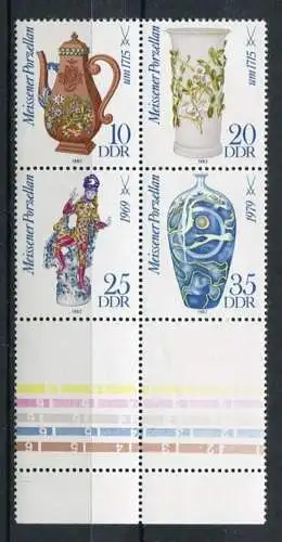 (19713) DDR Nr.2667/70 L  Viererblock            **  postfrisch  Leerfeld