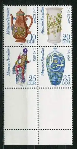 (19712) DDR Nr.2667/70 L  Viererblock            **  pos5frisch  Leerfeld