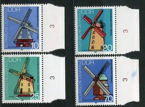 DDR Nr.2657/60             **  mint       (19710) ( Jahr: 1981 ) Rand