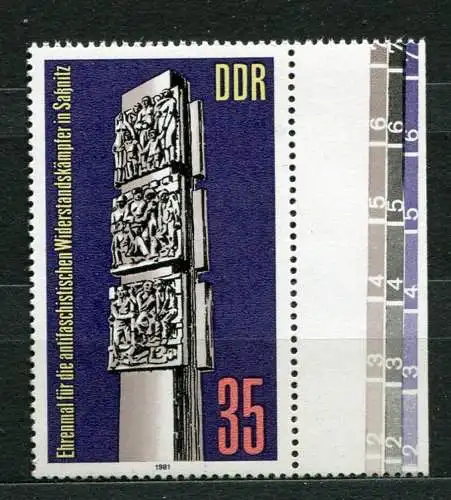 (19689) DDR Nr.2639            **  postfrisch  Rand