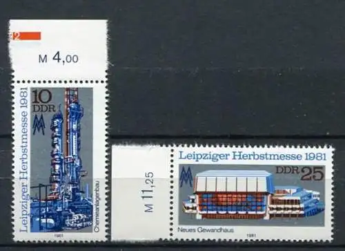 DDR Nr.2634/5            **  mint       (19684) ( Jahr: 1981 ) Rand
