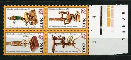 (19635) DDR Nr.2534/7 Viererblock   ** postfrisch Rand