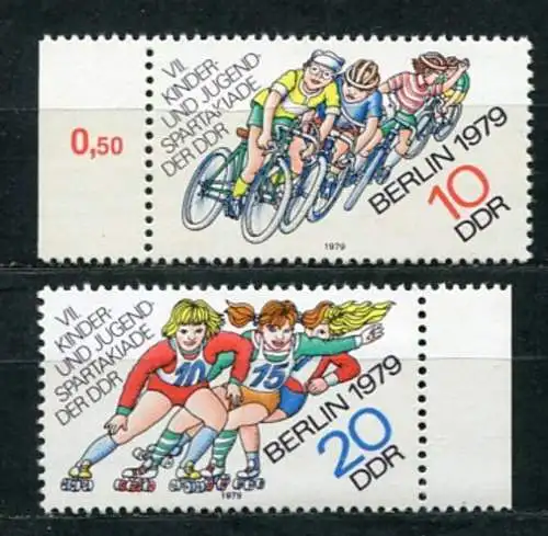 (19620) DDR Nr.2433/4             **  postfrisch  Rand