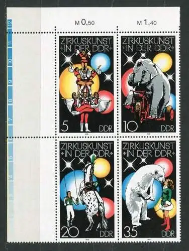 (19610) DDR Nr.2364/7 Viererblock   ** postfrisch Eckrand