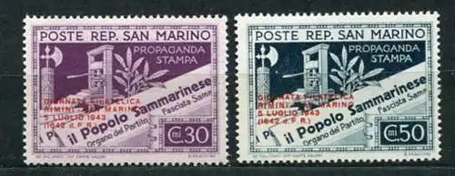 San Marino Nr.269/70         *  unused        (327)