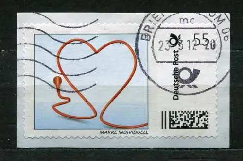(9986) BRD Post Marke individuel Nr.?         O  gestempelt  Briefstück