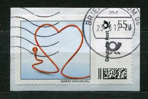 BRD Post Marke individuel Nr.?         O  used       (9986) Briefstück
