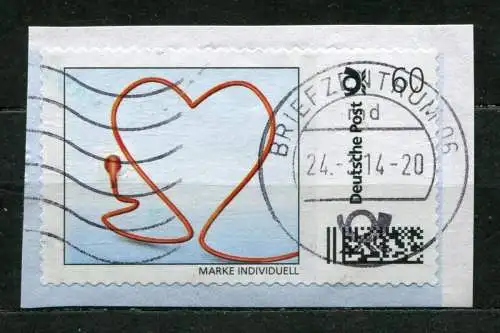 (9985) BRD Post Marke individuel Nr.?         O  gestempelt  Briefstück