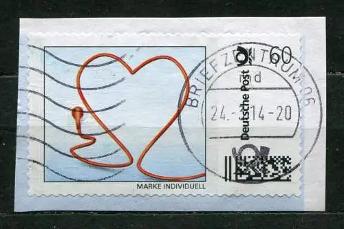 BRD Post Marke individuel Nr.?         O  used       (9985) Briefstück