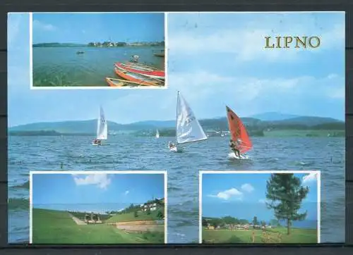 (03739) Stausee Lipno -an der Moldau - gel. 1990 - Press Ctr Foto Praha