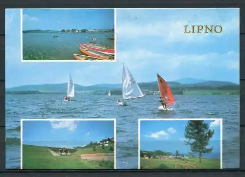 (3739) Stausee Lipno -an der Moldau - gel. 1990 - Press Ctr Foto Praha