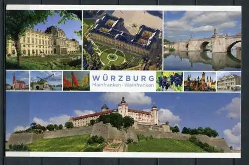 (03726**) Würzburg/ Mainfranken-Weinfranken - Mehrbildkarte Großformat - gel. - panorama premium